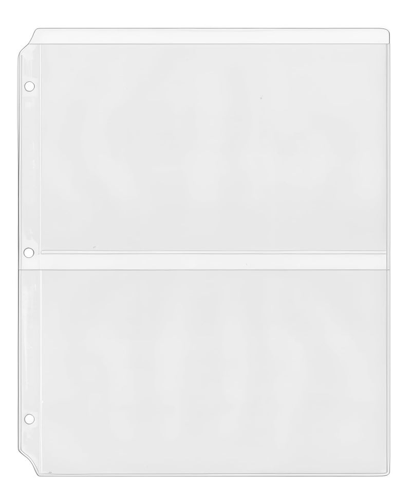 STORE SMART StoreSMART Program & Playbill Binder Page - 2 Pockets per Page - 25-Pack - MC50-PG-25 - Image 1
